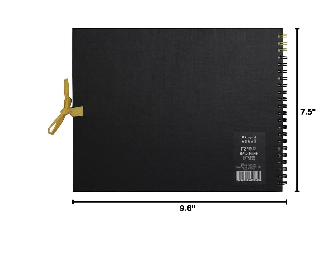 Maruman Art Spiral Sketchbook, F2, 7.76" x 10.24", Drawing Pad with 24 Sheets of Acid-Free Thick Paper, Twin Wire Binding, Durable Black Cover, Artist Notebook for Sketching, Made in Japan - Image 9