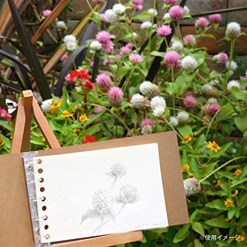 Maruman Croquis 5‑Ring Binder with Classic Cardboard Cover, Mini Size, 3.8" x 6", Includes 10 Sheets of Quality Croquis Drawing Paper, Holds up to 60 Sheets, Made in Japan - Image 6