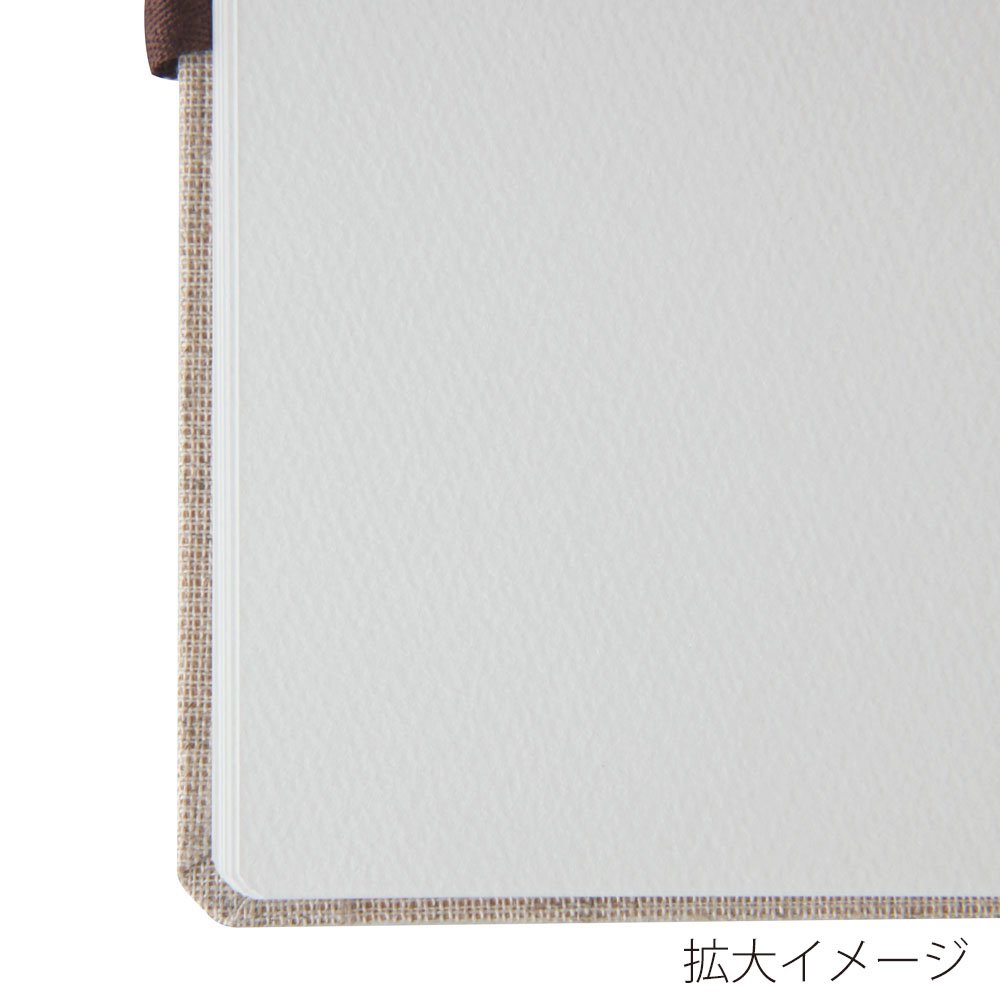 Maruman Linen Cover Sketchbook, B5, 7.17" x 10.12", Sketchbook with 34 Sheets of Drawing Paper, Book Bound with Ribbon Tie Closure, Durable Cover, Made in Japan - Image 4