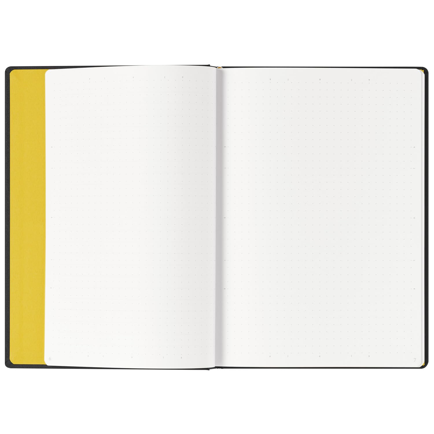 Maruman Mnemosyne Dot Grid Journal- A5, 8.5" x 6.02", 120 Sheets / 240 Pages, 5mm Doted Notebook, Book-bound With Premium Black Hardcover, Includes Bookmark & Elastic Closure, Made in Japan - Image 7