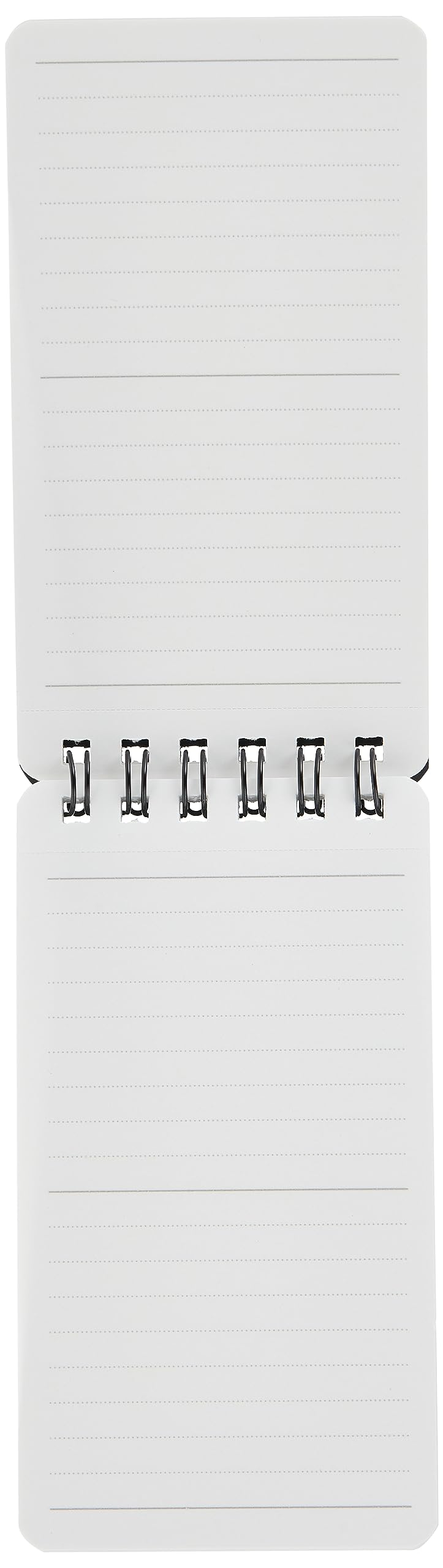 Maruman Mnemosyne Lined Memo Pad- A7, 2.91" x 4.13", 50 Sheets / 100 Pages, 5mm Ruled Notebook, Perforated Pages & Wire-Bound to Lay Flat, Black, Made in Japan - Image 3