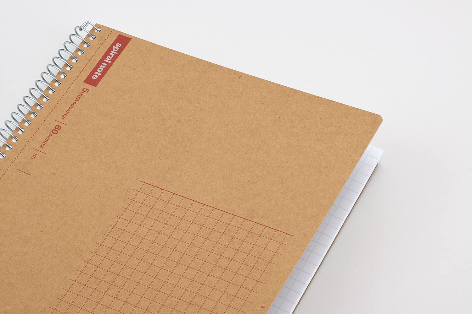 Maruman Spiral Note Basic Dot Grid Notebook- A4, 8.27" x 11.69", 80 Sheets / 160 Pages, 5mm Dotted Journal, Perforated Pages & Wire-Bound to Lay Flat, Sturdy Kraft Cover, Made in Japan - Image 5