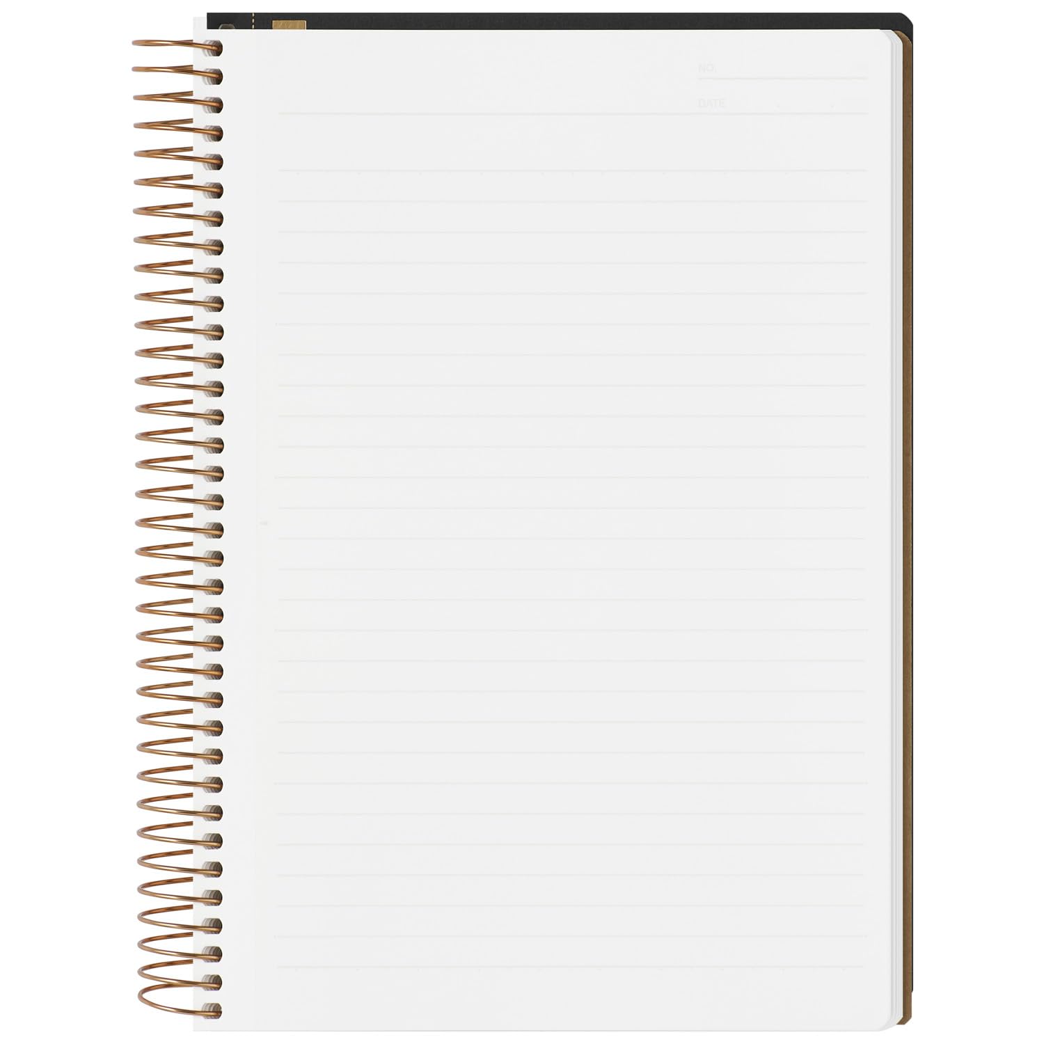 Maruman Spiral Note Basic Lined Notebook- A5, 8.31" x 6.26", 150 Sheets / 300 Pages, 6.5mm Narrow Ruled Journal, Perforated Pages & Wire-Bound to Lay Flat, Sturdy Black Kraft Cover, Made in Japan - Image 4
