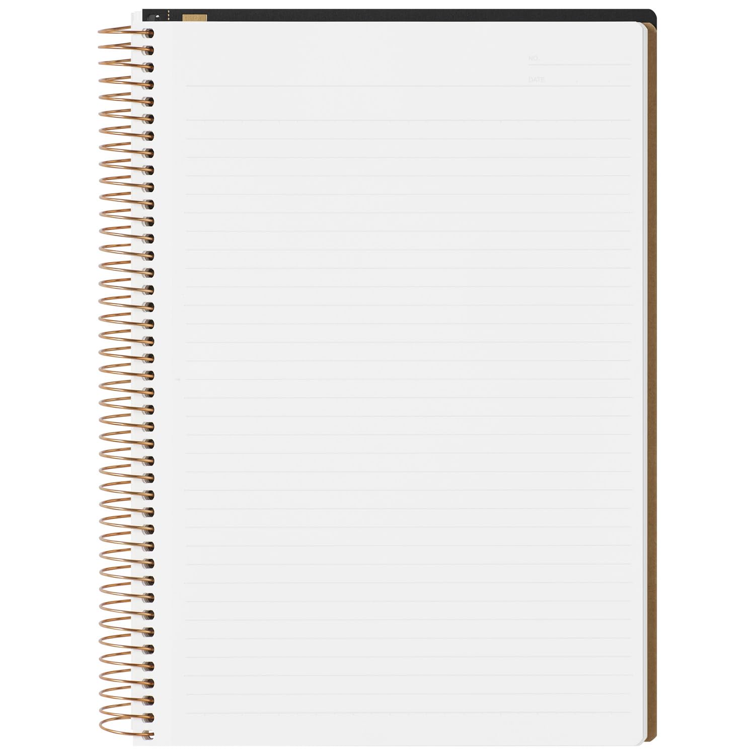 Maruman Spiral Note Basic Lined Notebook- B5, 9.92" x 7.44", 150 Sheets / 300 Pages, 6.5mm Narrow Ruled Journal, Perforated Pages & Wire-Bound to Lay Flat, Sturdy Black Kraft Cover, Made in Japan - Image 4