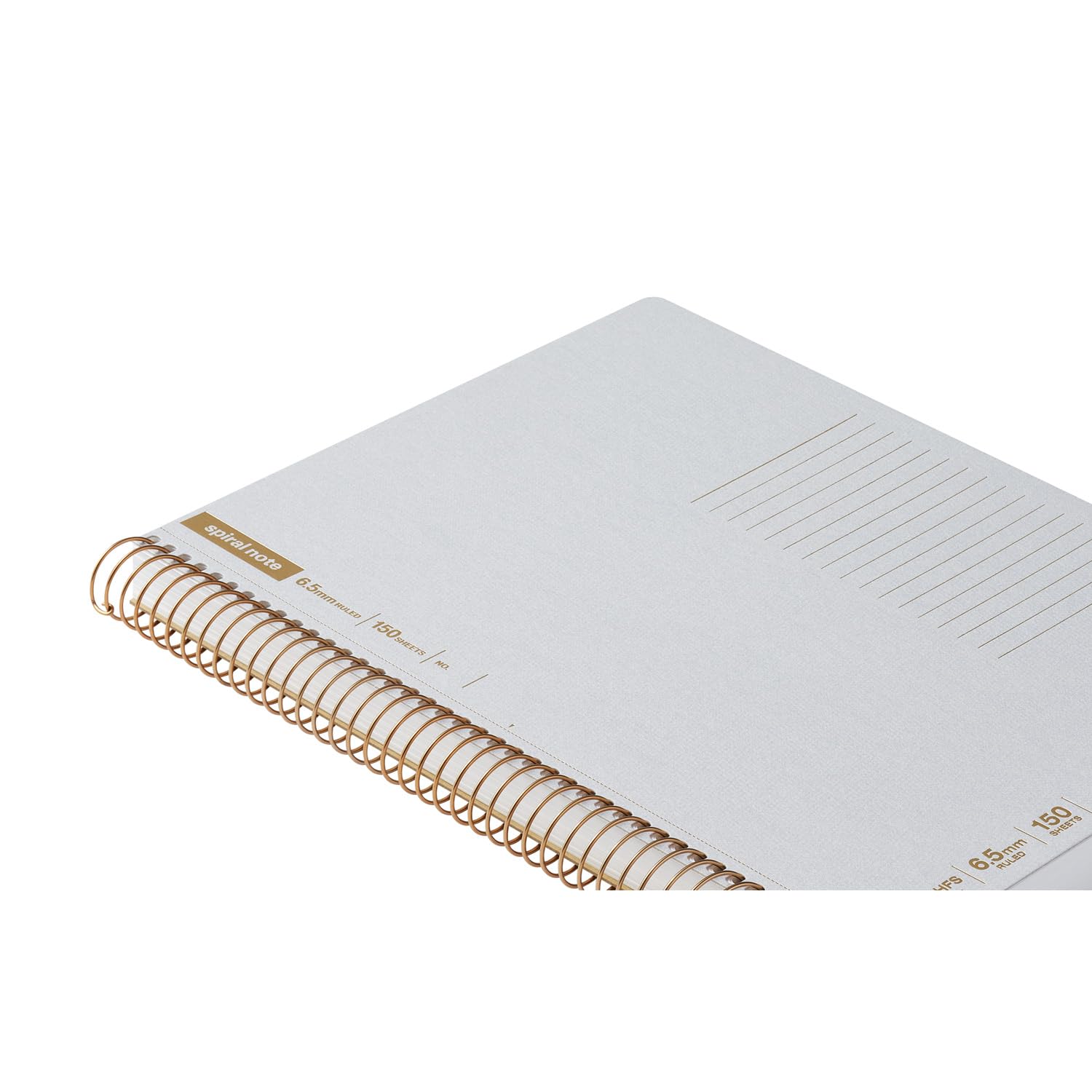 Maruman Spiral Note Basic Lined Notebook- B5, 9.92" x 7.44", 150 Sheets / 300 Pages, 6.5mm Narrow Ruled Journal, Perforated Pages & Wire-Bound to Lay Flat, Sturdy Gray Kraft Cover, Made in Japan - Image 6