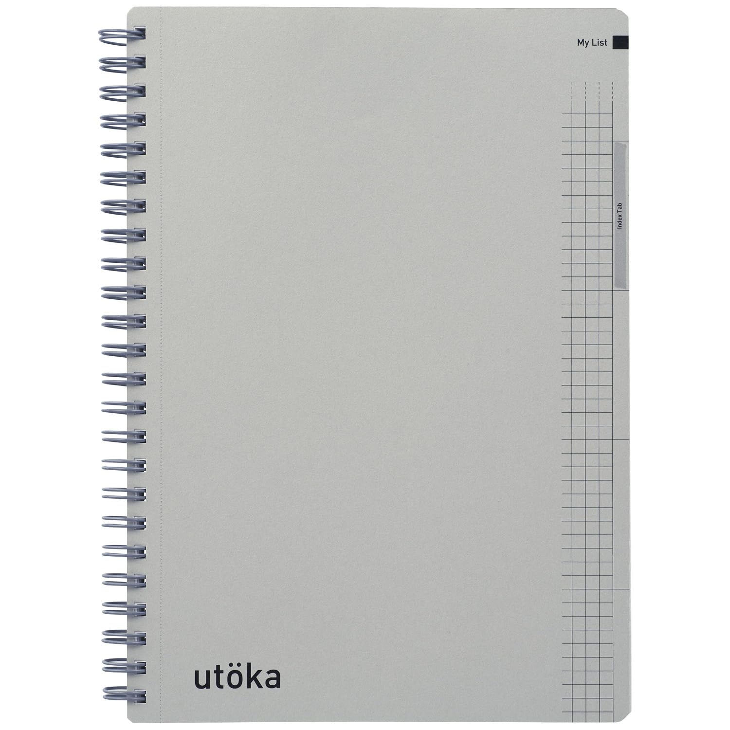 Maruman Utoka Grid Notebook- A5, 5.83" x 8.27", 90 Sheets / 180 Pages, 4mm Graph Paper Journal, Durable Twin Wire-bound Spiral, Flexible Cover, Light Blue, Made in Japan - Image 3