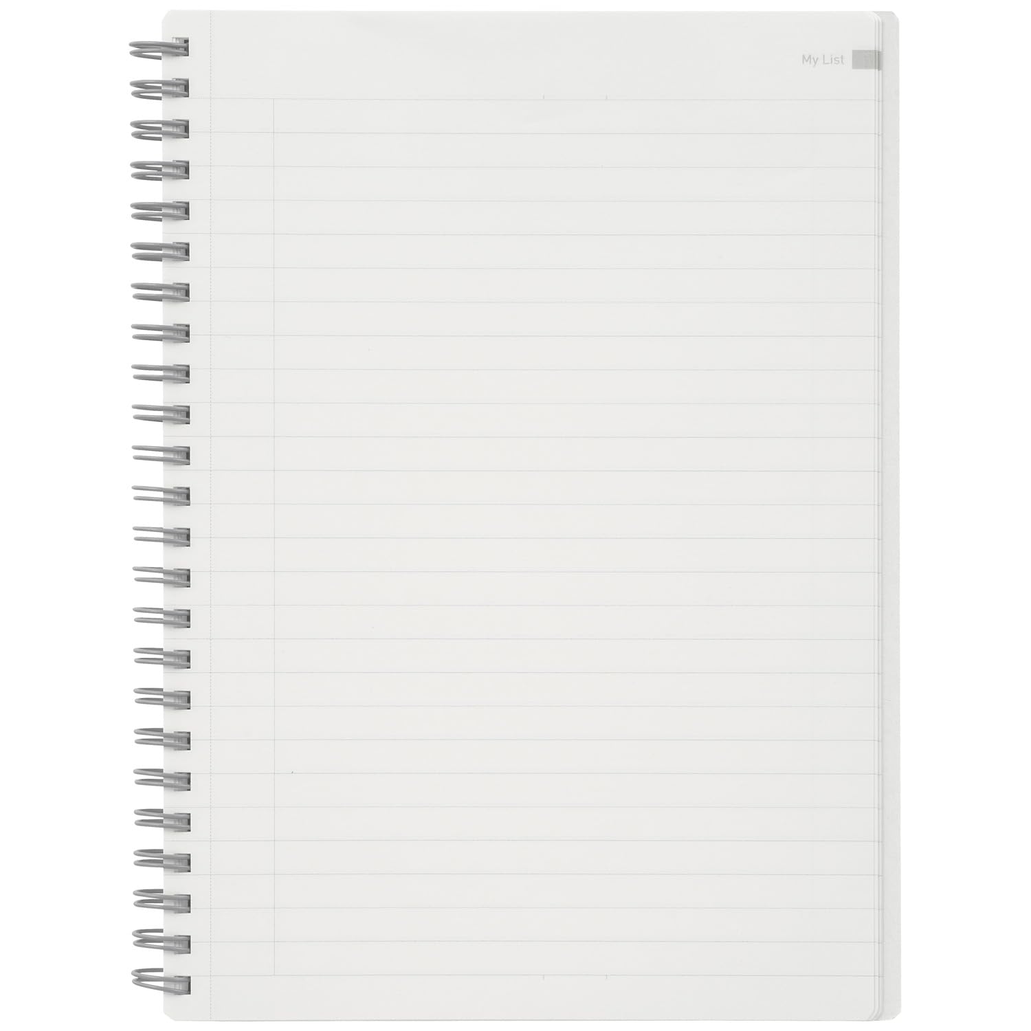 Maruman Utoka Grid Notebook- A5, 5.83" x 8.27", 90 Sheets / 180 Pages, 4mm Graph Paper Journal, Durable Twin Wire-bound Spiral, Flexible Cover, Light Blue, Made in Japan - Image 5