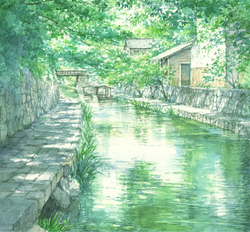 Maruman VifArt Watercolor Artbook- Premium Medium Watercolor Paper, Natural White, F3, 9.02" x 11.57", 15 Sheets/ 30 Pages, Reinforced Cover Sketchbook for Watercolor & Mixed Media, Green - Image 7